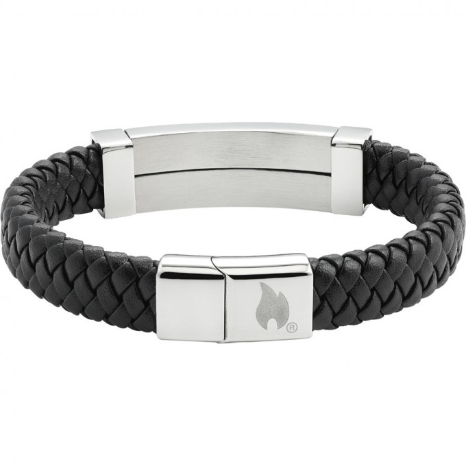 Браслет ZIPPO STEEL BAR BRAIDED LEATHER BRACELET 2007174