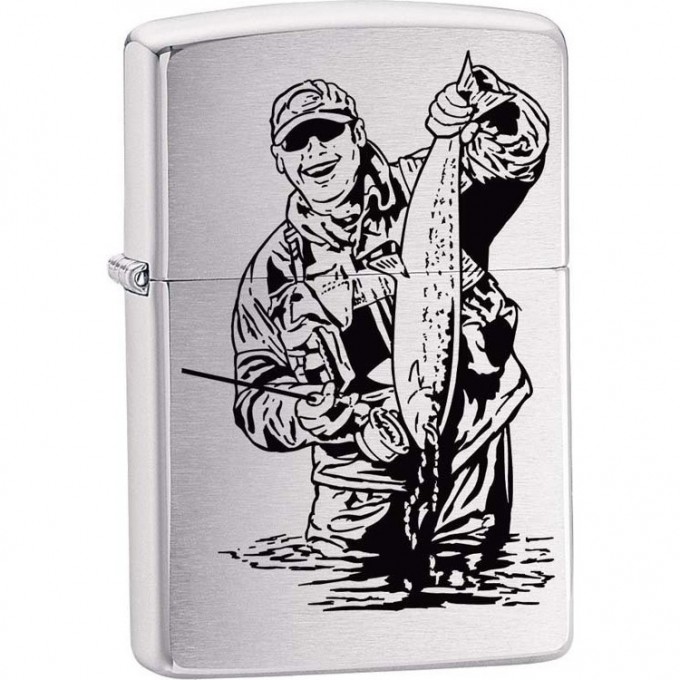 Зажигалка ZIPPO 200 FISHERMAN WITH FISH 200FISHERMAN