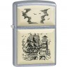 Зажигалка ZIPPO CLASSIC SCRIMSHAW SHIP 29397