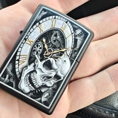 Зажигалка ZIPPO SKULL CLOCK 29854